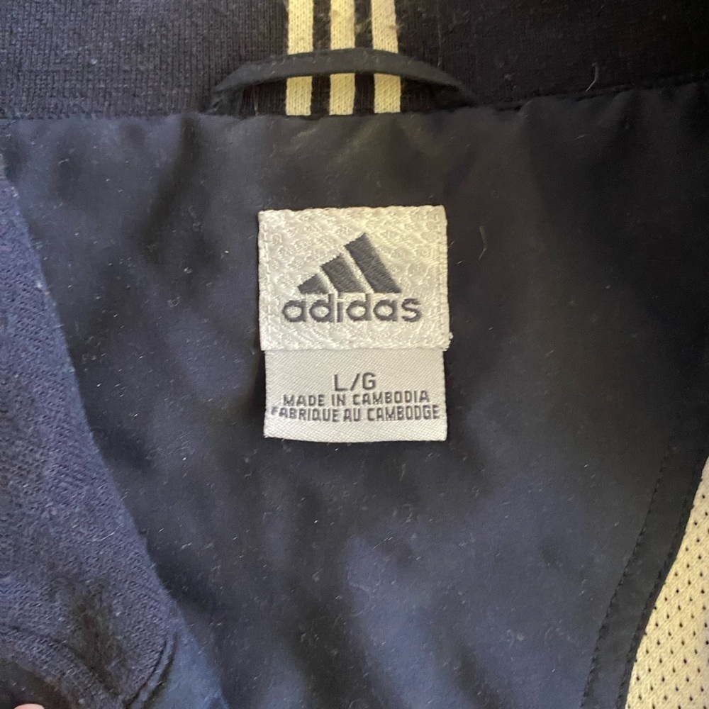 Adidas Navy Blue Pull Over Jacket - Picture 5 of 10